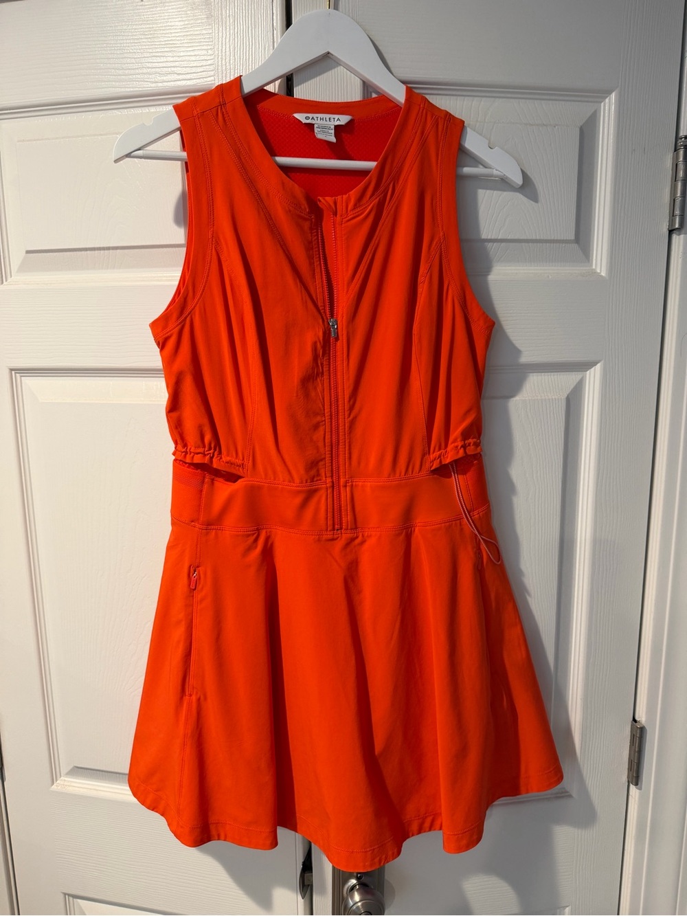Athleta Orange Sleeveless Tennis Dress